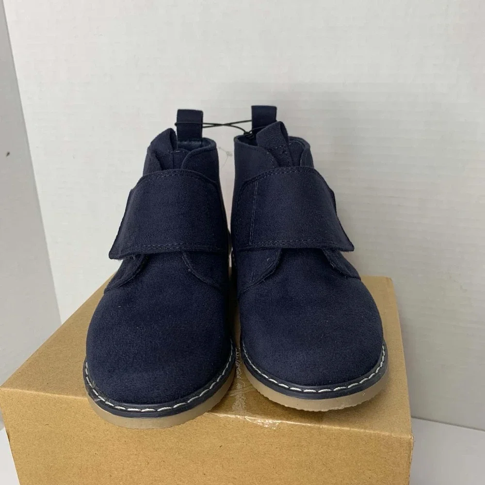 Wonder Nation Boy's Size 10 Blue Suede Shoes Easy On And Off Navy Blue